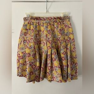 Zac Posen for Target Pleated Yellow Floral Skirt